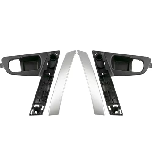 GPYZWKXQL Car Inner Door Handle Interior Trim Cover Accessories Switch Control Panel Compatible for Nissan Qashqai J10 2007-2015(Silver)