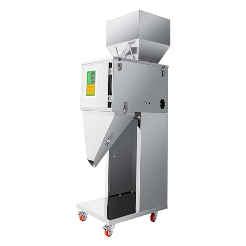 Auto Powder Filling Machine,10-999g Auto Packing & Filling Machine, Particle Packing Filling Machine with Foot Pedal for Coffee Beans, Rice, Flour, 12-15 Bags/Min, 110V 200W