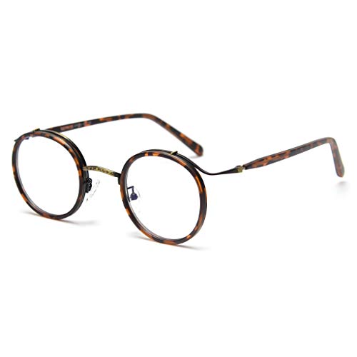 kachawoo Retro Style Vintage Round Glasses Frame Acetate Clear Lens Eyeglasses Eyewear (tortoise frame)