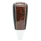 SHIFTIN Leather and Wood Gear Shift Knob for Toyota Land Cruiser 4Runner Sequoia Tundra and Lexus (Black Leather/Burl Wood)