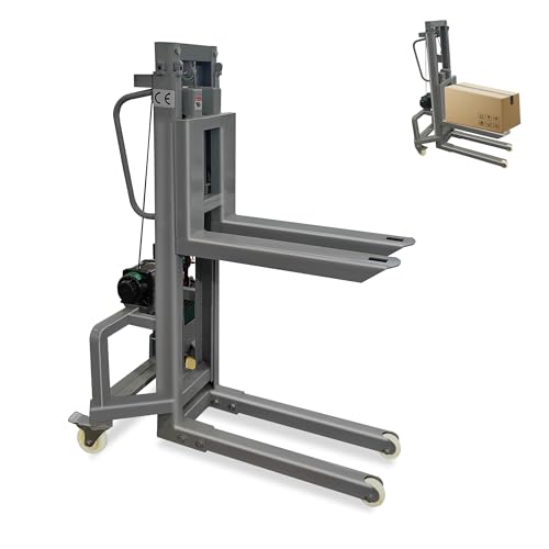 LuminaLiftCure Electric Pallet Truck Dolly | 661 lbs Capacity Electric Forklift Material Lift, Pallet Stacker w/47.2" Lift Height, Remote Control Forklift | Compact for Warehouse, Garage, Logistics