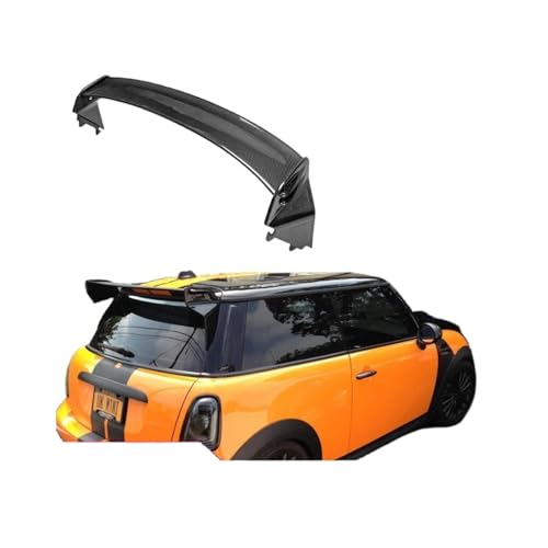 Spoiler Car-styling JCW Carbon Fiber Roof Spoiler Glossy Finish Rear WIng Lip Fibre Splitter Drift Kit Compatible For Mini Cooper R56 Ver.2.11/2.12(FRP matt black)