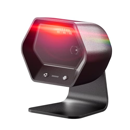 NetumScan Automatic 1D 2D Desktop Barcode Scanner, 1M CMOS Sensor Omnidirectional Hands-Free USB Barcode Reader for Warehouse, Supermarket, Retail Store, Bookstore Pos System Mall Business NS7060