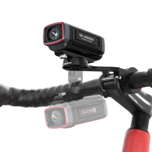 AKY-710S Bike Camera with Mount, 4K 28fps, 2K 55fps, Wide-Angle 142°,IP67,5MP,Loop & Emergency Recording,Parking Monitor,Bicycle,Outdoor Sports,Rechargeable,GPS,64GB Card Included