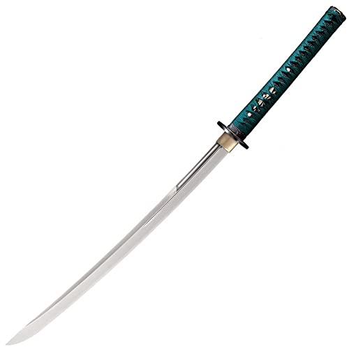 Cold Steel Japanese Samurai Dragonfly 1060 Carbon Steel Ray Skin Wakazashi Sword, 11 1/2" Katana Handle