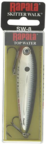 Rapala Skitter Walk 08 Fishing lure, 3.125-Inch, Chrome