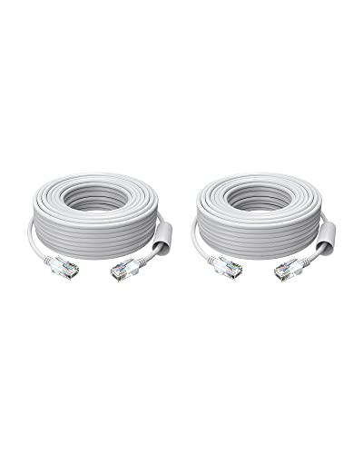 ZOSI Cat5e Ethernet Network Cable 2-Pack 100 Feet 30m High Speed Network RJ45 Wire Cord for POE Security Cameras, PoE Switch, Internet Router, Laptop, Computer, IP Cameras