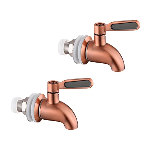 Hgzaccompany 2 Pack Stainless Steel Replacement Spigot for Beverage Dispenser,Metal spout for Beverage Dispenser Carafe,Water Dispenser Replacement Faucet