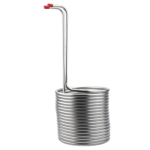 Stainless Steel Wort Chiller for Home Brewing – 9.52x0.5mm 15M Immersion Cooling Coil, Super Efficient Beer Wort Cooler, Food Grade 304, Fast Cooling for 19L Wort