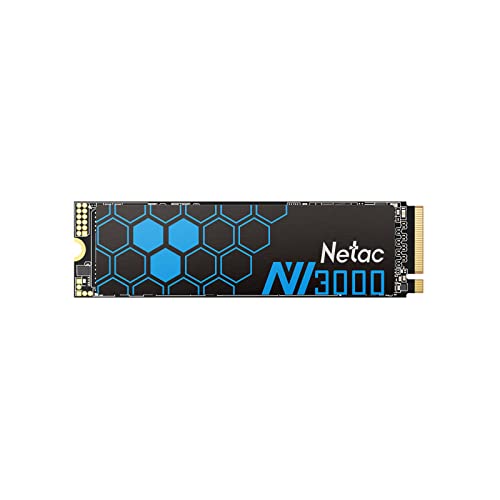 NETAC NV3000 (NT01NV3000-1T0-E4X) 1TB NVMe SSD, M.2 Interface, PCIe Gen3, 2280, Read 3400MB/s, Write 2900MB/s, Heatsink, 5 Year Warranty