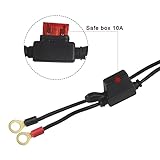 [ 6 PACK] Sae to O Ring Terminal Harness 2FT - Sae Eyelet Ring Terminal Cable 16awg Motorcycle Battery Trickle Charger Extension Cord with Sae Battery Terminal Quick Connect Disconnect Connector