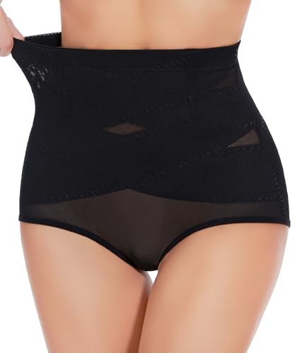 GYDEK Tummy Control Shapewear Panties for Women High Waisted Body Shaper Underwear Girdle Panty Seamless Shapewear Black