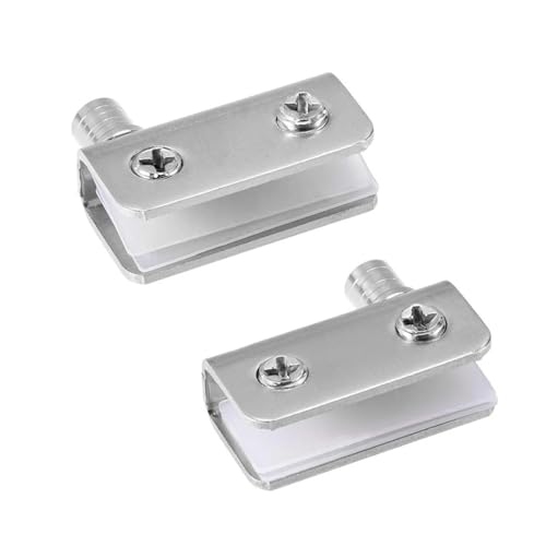 2pcs Glass Pivot Hinges, Rotating Shaft Made of Stainless Steel