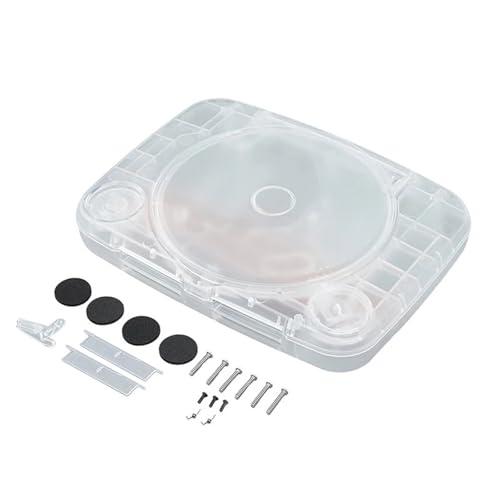 Replacement for PS One for PSOne Shell Transparent Game Console Case Housing Cover Repair accessories(Transparent White)
