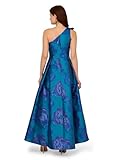 Adrianna Papell Women's Floral Jacquard High Low Dress, Teal/Blue