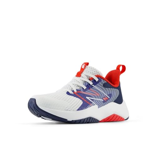 New Balance PKRAVAM2 Running Shoe, Team Royal/White/True Red, 13.5 Wide US Unisex Little_Kid