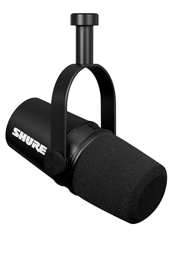 Shure MV7X Microphone - XLR Only Pro Quality Dynamic Mic for Podcasting & Vocal Recording, Voice-Isolating Technology, All Metal Construction, Mic Stand Compatible, Optimized Frequency - Black