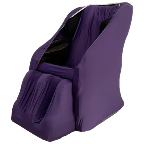 LIMIOFAQ Full Body Shiatsu Massage Chair Protective Cover,Zero Gravity Single Recliner Slipcovers Washable Dustproof Massage Chair Covers Soft Stretch Sofa Cover for Most Massage Chair,Purple