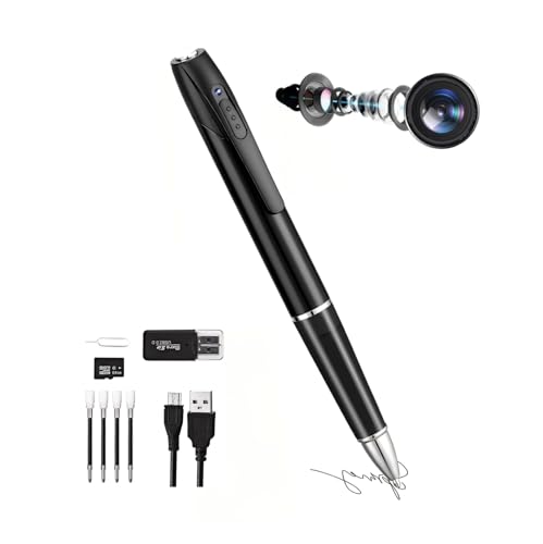 FANGJIE 1080P Micro Camera Pen, Suitable for Recording Important Moments,Such as Meetings, Work, Business. Small Security Camera[Upgraded 2025]