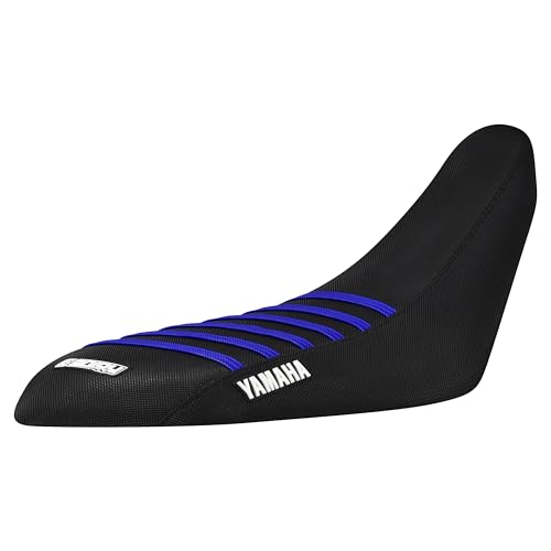 Enjoy Mfg Seat Cover - Compatible Fit for Yamaha Raptor 700 700R 2006-2024#193 (All Black/Blue Ribs)