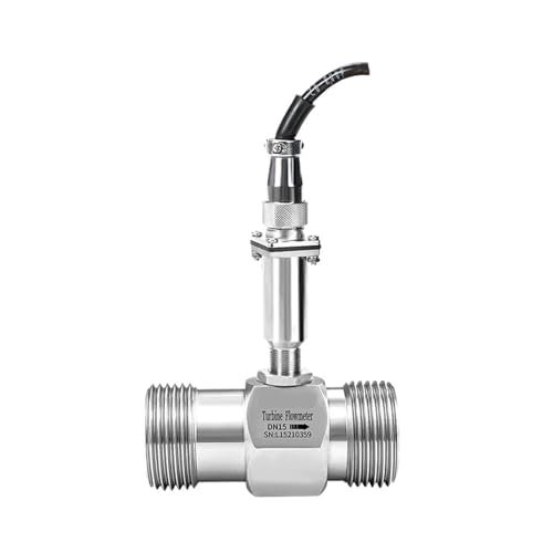 SFTDSFEE Turbine Flow Meter Waterproof Pulse Signal 12-24VDC(DN10)