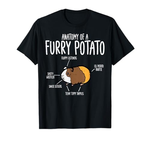 Guinea Pig Anatomy Of Furry Potato Funny Cavy Men Women Kids T-Shirt