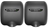 Excel Dryer XLERATOReco XL-GR-ECO 1.1N High Speed Commercial Hand Dryer, Graphite Textured Cover, Automatic Sensor, Surface Mount, Noise Reduction Nozzle, LEED Credit, No Heat 4.5 Amps 110/120V (2 PK)