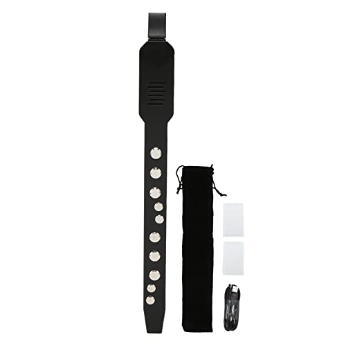 Mini Digital Wind Instrument, MIDI Connectivity 10 Tones Electronic Saxophone with 12 Accompaniments and Rechargeable Battery for Imitation for Phone (Black)