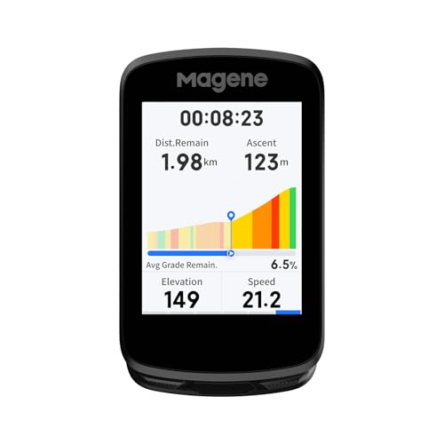 Magene C606 Smart Navigation GPS Bike Computer with Offline Map, 2.8-inch Color Touchscreen, WiFi & Bluetooth Cycling Computer, 11 Languages, IPX7 Waterproof