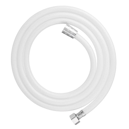PVC Handheld Shower Head Hose Universal Flexible Anti Winding Explosion-proof Water Tube Bathroom Faucet Extension Pipe,White,3M