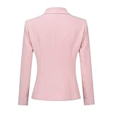 YUNCLOS Women's 2 Piece Office Work Suit Set One Button Blazer and Pants Pink