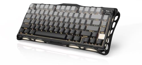 GravaStar Mercury K1 75% Wireless Mechanical Gaming Keyboard, Aluminum Alloy Exoskeleton Design, Gasket Compact Custom Keyboard Hot-Swap Socket, Linear Switches, with RGB Backlit & Frame