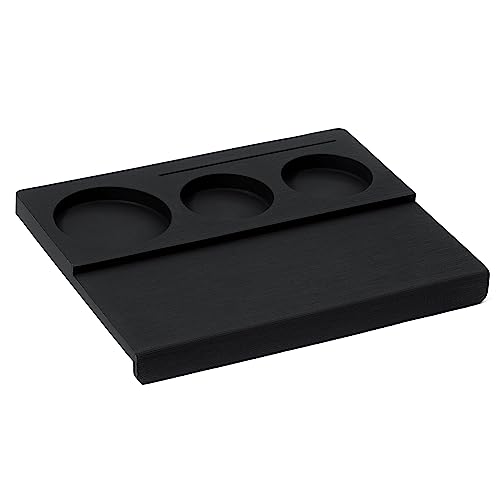 Normcore Espresso Tamping Station V3 - Corner Tamping Mat - Silicone Coffee Tamper Mat - Coffee Tamper Holder Pad for Baristas - Food Grade Non-Slip Silicone Black