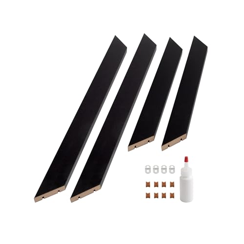 Frame My Mirror Add A Frame - Black Custom Size Mirror Frame Border Kit - Ideal for Bathroom - Moisture Resistant - Weston Design - Mirror NOT Included