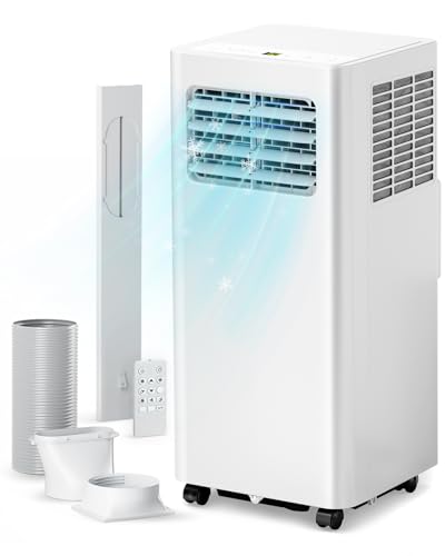 Feelfunn 8000 BTU Portable Air Conditioner - 3-in-1 AC Unit for Quick Cooling of 350 Sq.Ft, Remote Control, 24H Timer, Sleep Mode, Quiet Operation & Window Kit - Ideal for Bedrooms Apartments Dorms