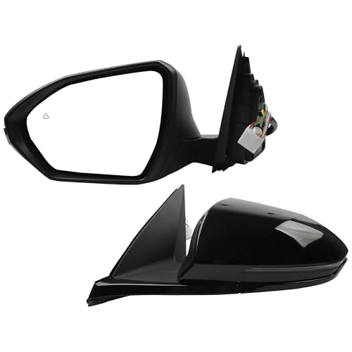 Dasbecan Driver Left Side Door Mirror Compatible with Hyundai Tucson 2022-2024 Heated Blind Spot Detection(BSD) Turn Signal Power Glass Black Painted # 87610-CW030 HY1320328 8Pins
