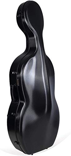 Crossrock 4/4 Cello Case, Carbon Fiber Composite with Wheels-Black(CRF4030CEFBK)