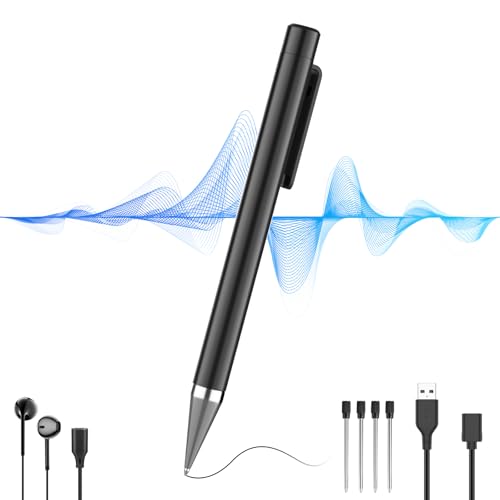 Voice Recorder with Playback 64GB Digital Voice Activated Recorder Pen with AI-Intelligent Noise Reduction Bluetooth Audio Recording Device for Lectures Meeting, Students, Interpreters, Interviews