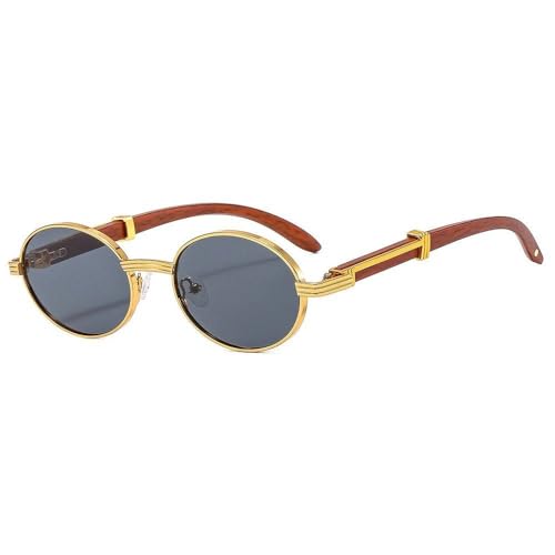 WNCKSQ Retro Oval Men Sunglasses Fashion Clear Gradient Lens Eyewear Women Cycling Sun Glasses Shades UV400,black gray,1