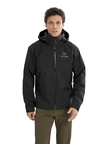 Arc'teryx Beta AR Men’s Jacket | Waterproof, Windproof Gore-Tex Pro Shell Men’s Winter Jacket with Hood for All Round Use | Black, X-Large