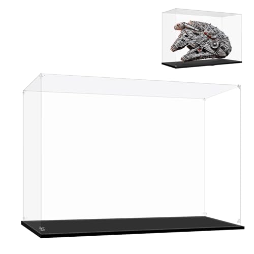 LILIKAKA Acrylic Display Case for Lego 75192 Ultimate Millennium Falcon, 34.64x15.35x22.83 (88x39x58cm), Protect Your Collectibles from Dust with a Clear Showcase