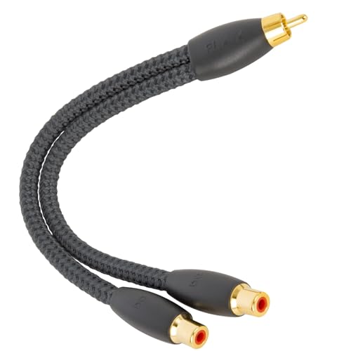 AudioQuest Y splitter - one RCA male to two RCA female 6in (15.24cm) cable