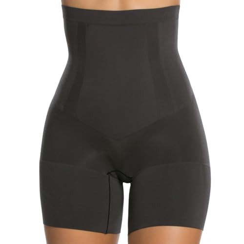 SPANXsculpt OnCore High-Waisted Mid-Thigh Short - Powerful Sculpting Shapwear for Women - Level 3 Compression - Core Control - Very Black - Medium
