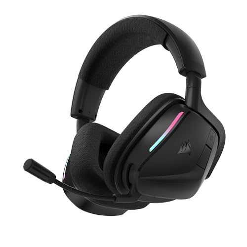 Corsair Void v2 Wireless Gaming Headset with Bluetooth for PC, PS5, PS4, Switch, Mobile – Dolby Atmos, 70 Hr Battery, Dual Wireless, Lightweight, Fast Charging – Carbon