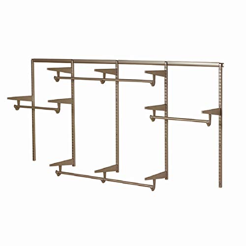 Closet Culture by Knape & Vogt Culture 8 ft. Steel Closet Hardware Kit in Champagne Nickel Shelving (0300-KITA-8CN)