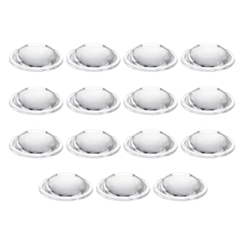 PATIKIL Diameter 32mm Flat Convex Lens, 15 Pcs Height 10mm PMMA Acrylic LED Optical Convex Condenser Lens with Edge for Flashlight Car Bike Head Lamp Spotlight, Transparent