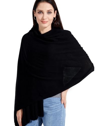 RYYOYY Soft Cashmere Blend Wrap Chic Scarf Stole for Women Wayfarer Travel Extra Large 87"x28" Black