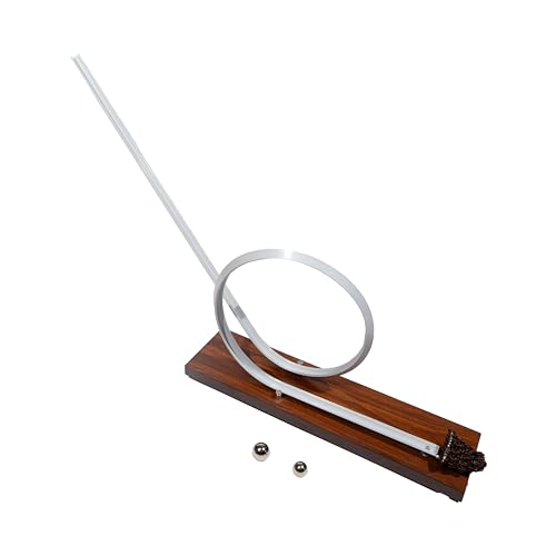 GSC International 1204 Loop The Loop Apparatus, 16.5" x 4" x 17" – Includes 2 Steel Balls, Demonstrates Force, Motion, Gravity, Inertia, Kinetic & Potential Energy, STEM Science Education Tool for