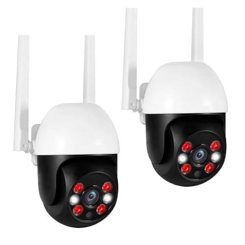QDVOPHZA 2PCS 5MP WiFi IP Camera Tuya Smart App Remote Control Home Security Wireless Motion Detection Outdoor Surveillance Camera(A/U,3MP IP Camera)