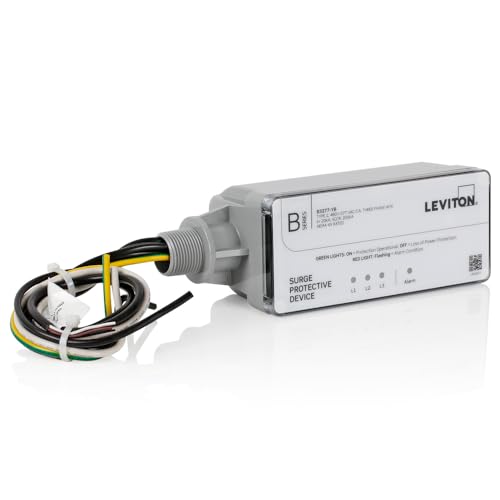 Leviton B3240-HB Type 2 Surge Protective Panel, 120/240 VAC, Hi-Leg Delta, 130kA per Phase